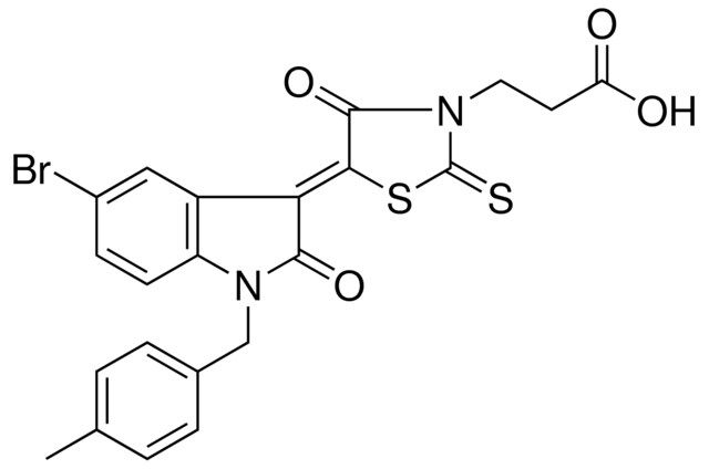 3-{(5Z)-5-[5-BROMO-1-(4-METHYLBENZYL)-2-OXO-1,2-DIHYDRO-3H-INDOL-3-YLIDENE]-4-OXO-2-THIOXO-1,3-THIAZOLIDIN-3-YL}PROPANOIC ACID