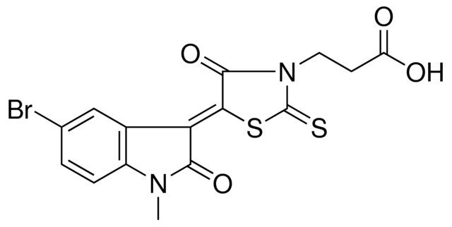 3-[(5Z)-5-(5-BROMO-1-METHYL-2-OXO-1,2-DIHYDRO-3H-INDOL-3-YLIDENE)-4-OXO-2-THIOXO-1,3-THIAZOLIDIN-3-YL]PROPANOIC ACID