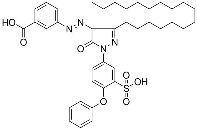 3-{(E)-[3-HEPTADECYL-5-OXO-1-(4-PHENOXY-3-SULFOPHENYL)-4,5-DIHYDRO-1H-PYRAZOL-4-YL]DIAZENYL}BENZOIC ACID