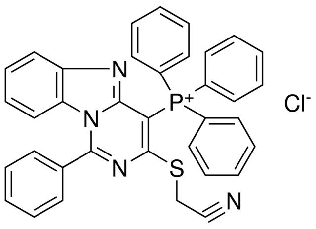 {3-[(CYANOMETHYL)SULFANYL]-1-PHENYLPYRIMIDO[1,6-A]BENZIMIDAZOL-4-YL}(TRIPHENYL)PHOSPHONIUM CHLORIDE