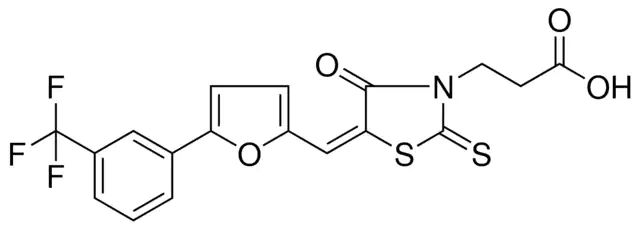 3-[(5E)-4-OXO-2-THIOXO-5-({5-[3-(TRIFLUOROMETHYL)PHENYL]-2-FURYL}METHYLENE)-1,3-THIAZOLIDIN-3-YL]PROPANOIC ACID