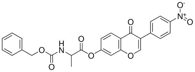 3-(4-NITROPHENYL)-4-OXO-4H-CHROMEN-7-YL 2-(((BENZYLOXY)CARBONYL)AMINO)PROPANOATE