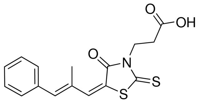 3-{(5E)-5-[(2E)-2-METHYL-3-PHENYL-2-PROPENYLIDENE]-4-OXO-2-THIOXO-1,3-THIAZOLIDIN-3-YL}PROPANOIC ACID