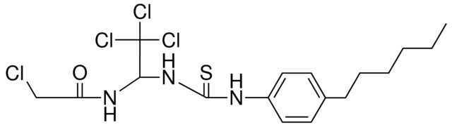 2-CHLORO-N-(2,2,2-TRICHLORO-1-(3-(4-HEXYL-PHENYL)-THIOUREIDO)-ETHYL)-ACETAMIDE