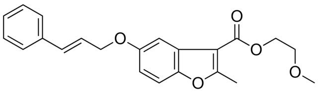 2-ME-5-(3-PHENYL-ALLYLOXY)-BENZOFURAN-3-CARBOXYLIC ACID 2-METHOXY-ETHYL ESTER