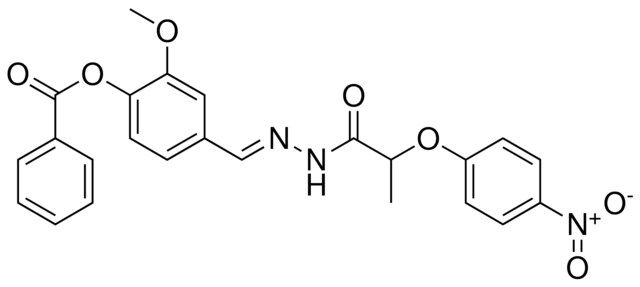 2-METHOXY-4-(2-(2-(4-NITROPHENOXY)PROPANOYL)CARBOHYDRAZONOYL)PHENYL BENZOATE
