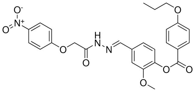 2-METHOXY-4-(2-((4-NITROPHENOXY)ACETYL)CARBOHYDRAZONOYL)PHENYL 4-PROPOXYBENZOATE