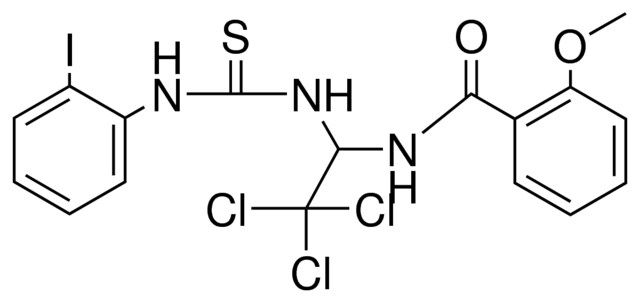 2-METHOXY-N-(2,2,2-TRICHLORO-1-(3-(2-IODO-PHENYL)-THIOUREIDO)-ETHYL)-BENZAMIDE