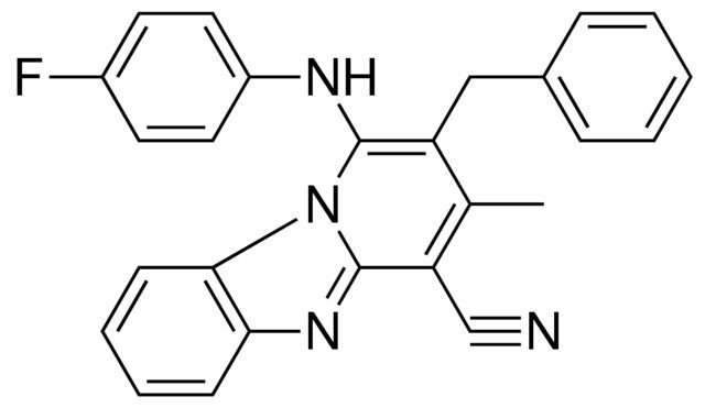 2-BENZYL-1-(4-F-PHENYLAMINO)3-ME-BENZO(4,5)IMIDAZO(1,2-A)PYRIDINE-4-CARBONITRILE