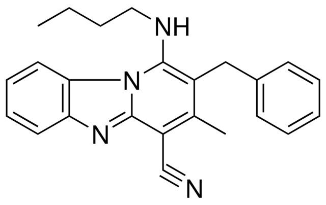 2-BENZYL-1-BUTYLAMINO-3-METHYL-BENZO(4,5)IMIDAZO(1,2-A)PYRIDINE-4-CARBONITRILE