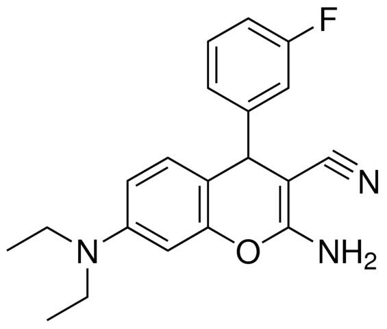 2-AMINO-7-DIETHYLAMINO-4-(3-FLUORO-PHENYL)-4H-CHROMENE-3-CARBONITRILE