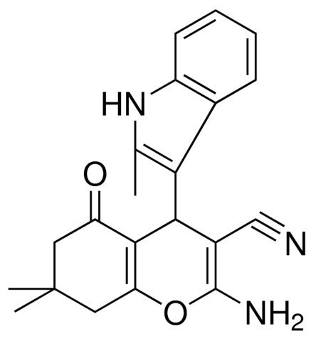 2-AMINO-7,7-DIMETHYL-4-(2-METHYL-1H-INDOL-3-YL)-5-OXO-5,6,7,8-TETRAHYDRO-4H-CHROMENE-3-CARBONITRILE