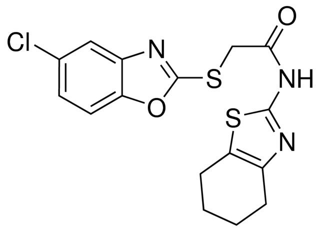 2-[(5-CHLORO-1,3-BENZOXAZOL-2-YL)SULFANYL]-N-(4,5,6,7-TETRAHYDRO-1,3-BENZOTHIAZOL-2-YL)ACETAMIDE