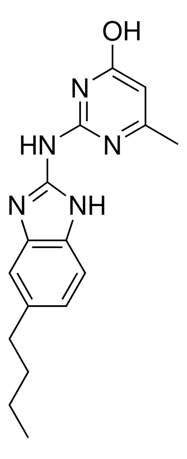 2-[(5-Butyl-1H-benzimidazol-2-yl)amino]-6-methyl-4-pyrimidinol