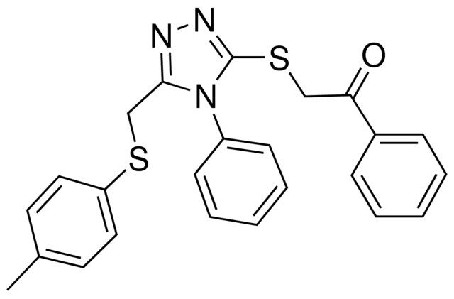 2-[(5-{[(4-METHYLPHENYL)SULFANYL]METHYL}-4-PHENYL-4H-1,2,4-TRIAZOL-3-YL)SULFANYL]-1-PHENYLETHANONE