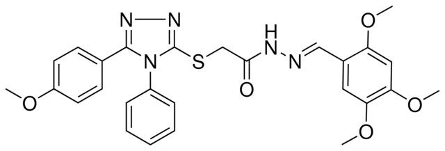 2-{[5-(4-METHOXYPHENYL)-4-PHENYL-4H-1,2,4-TRIAZOL-3-YL]SULFANYL}-N'-[(E)-(2,4,5-TRIMETHOXYPHENYL)METHYLIDENE]ACETOHYDRAZIDE