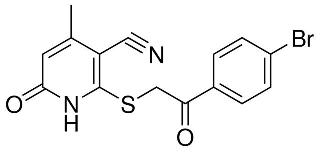 2-[2-(4-BROMO-PH)-2-OXO-ETHYLSULFANYL]-4-ME-6-OXO-1,6-2H-PYRIDINE-3-CARBONITRILE