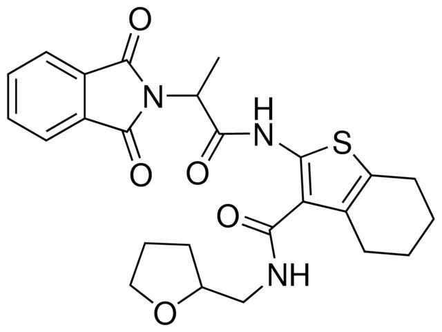 2-{[2-(1,3-DIOXO-1,3-DIHYDRO-2H-ISOINDOL-2-YL)PROPANOYL]AMINO}-N-(TETRAHYDRO-2-FURANYLMETHYL)-4,5,6,7-TETRAHYDRO-1-BENZOTHIOPHENE-3-CARBOXAMIDE