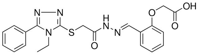 {2-[(E)-({[(4-ETHYL-5-PHENYL-4H-1,2,4-TRIAZOL-3-YL)SULFANYL]ACETYL}HYDRAZONO)METHYL]PHENOXY}ACETIC ACID