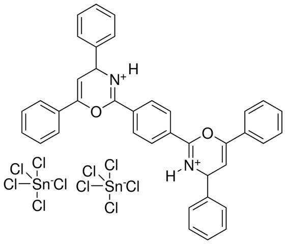 2-[4-(4,6-DIPHENYL-4H-1,3-OXAZIN-3-IUM-2-YL)PHENYL]-4,6-DIPHENYL-4H-1,3-OXAZIN-3-IUM BIS[PENTACHLOROSTANNATE(1-)]