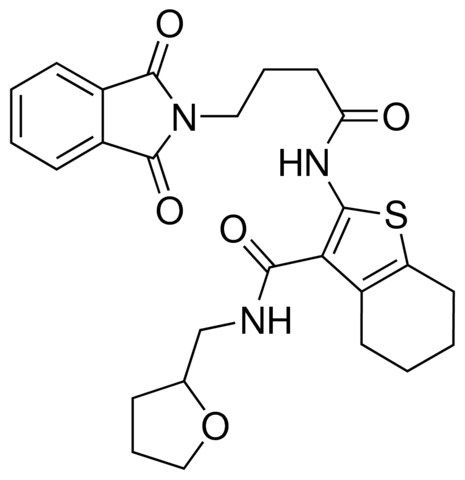 2-{[4-(1,3-DIOXO-1,3-DIHYDRO-2H-ISOINDOL-2-YL)BUTANOYL]AMINO}-N-(TETRAHYDRO-2-FURANYLMETHYL)-4,5,6,7-TETRAHYDRO-1-BENZOTHIOPHENE-3-CARBOXAMIDE