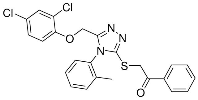 2-{[5-[(2,4-DICHLOROPHENOXY)METHYL]-4-(2-METHYLPHENYL)-4H-1,2,4-TRIAZOL-3-YL]SULFANYL}-1-PHENYLETHANONE
