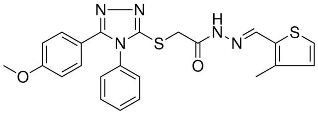 2-{[5-(4-METHOXYPHENYL)-4-PHENYL-4H-1,2,4-TRIAZOL-3-YL]SULFANYL}-N'-[(E)-(3-METHYL-2-THIENYL)METHYLIDENE]ACETOHYDRAZIDE