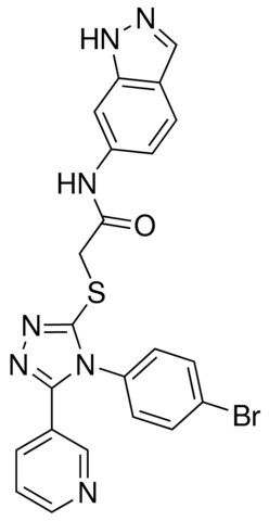2-{[4-(4-BROMOPHENYL)-5-(3-PYRIDINYL)-4H-1,2,4-TRIAZOL-3-YL]SULFANYL}-N-(1H-INDAZOL-6-YL)ACETAMIDE