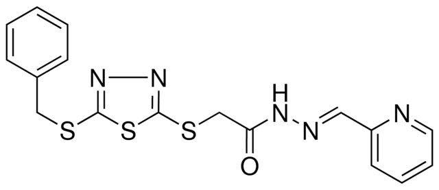 2-{[5-(BENZYLSULFANYL)-1,3,4-THIADIAZOL-2-YL]SULFANYL}-N'-[(E)-2-PYRIDINYLMETHYLIDENE]ACETOHYDRAZIDE