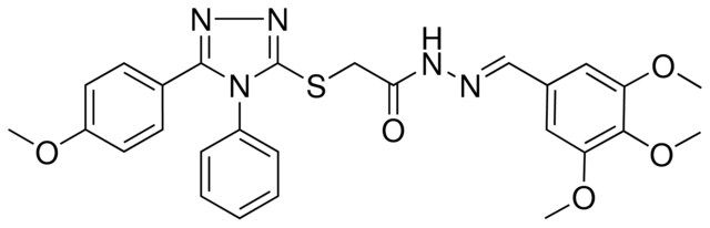 2-{[5-(4-METHOXYPHENYL)-4-PHENYL-4H-1,2,4-TRIAZOL-3-YL]SULFANYL}-N'-[(E)-(3,4,5-TRIMETHOXYPHENYL)METHYLIDENE]ACETOHYDRAZIDE