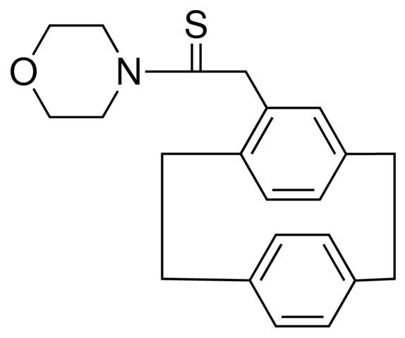 1-MORPHOLIN-4-YL-2-TRICYCLO(8.2.2.2(4,7))HEXADECA-HEXAEN-5-YL-ETHANETHIONE