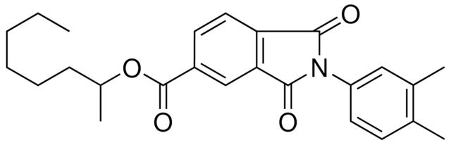1-METHYLHEPTYL 2-(3,4-DIMETHYLPHENYL)-1,3-DIOXO-5-ISOINDOLINECARBOXYLATE