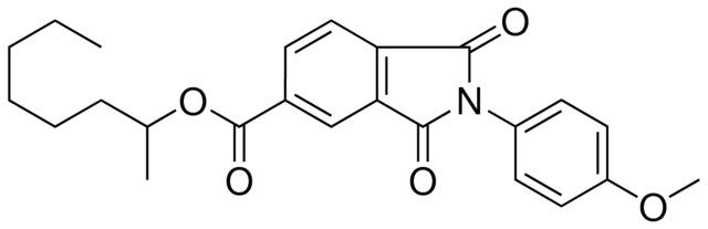 1-METHYLHEPTYL 2-(4-METHOXYPHENYL)-1,3-DIOXO-5-ISOINDOLINECARBOXYLATE