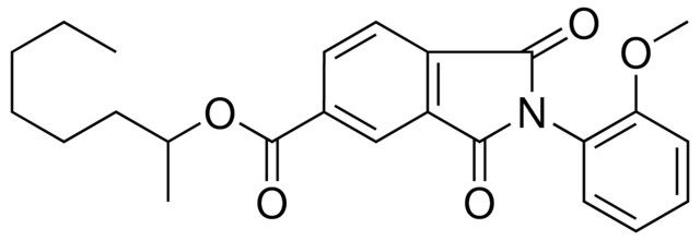 1-METHYLHEPTYL 2-(2-METHOXYPHENYL)-1,3-DIOXO-5-ISOINDOLINECARBOXYLATE