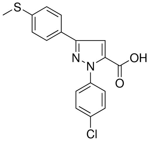 1-(4-CHLOROPHENYL)-3-[4-(METHYLSULFANYL)PHENYL]-1H-PYRAZOLE-5-CARBOXYLIC ACID