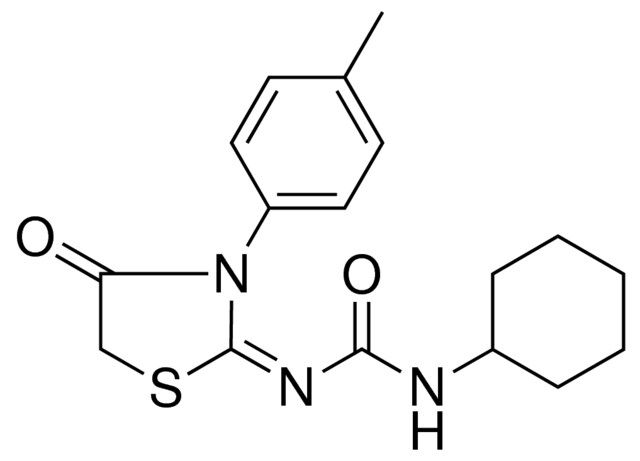 1-CYCLOHEXYL-3-(4-OXO-3-P-TOLYL-THIAZOLIDIN-2-YLIDENE)-UREA
