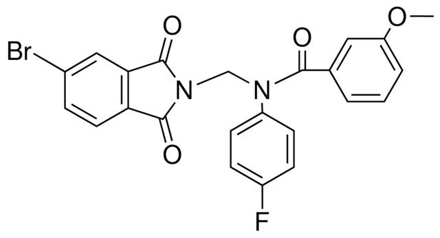 N-(5-BR-1,3-DIOXO-1,3-2H-ISOINDOL-2-YLMETHYL)-N-(4-F-PHENYL)-3-METHOXY-BENZAMIDE