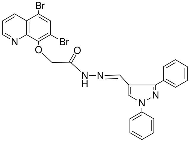 (DIBROMO-QUINOLIN-YLOXY)-ACETIC ACID (DIPHENYL-PYRAZOL-4-YLMETHYLENE)-HYDRAZIDE