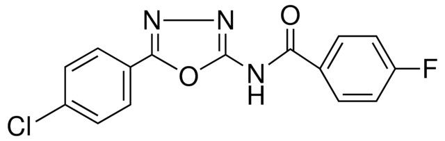 N-(5-(4-CHLORO-PHENYL)-(1,3,4)OXADIAZOL-2-YL)-4-FLUORO-BENZAMIDE