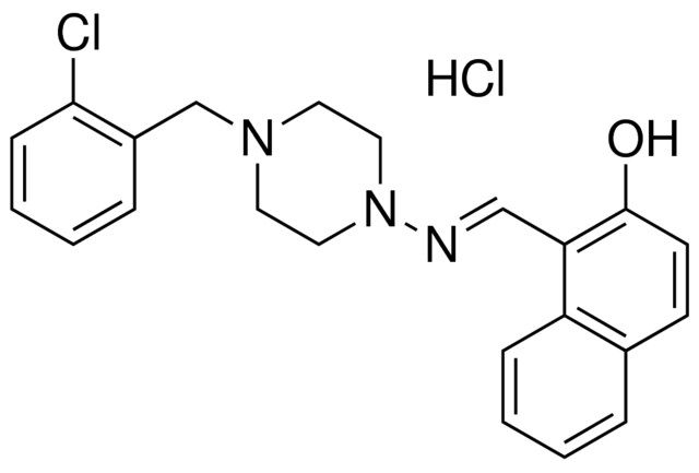 1-((4-(2-CL-BENZYL)-PIPERAZIN-1-YLIMINO)-ME)-NAPHTHALEN-2-OL, HYDROCHLORIDE