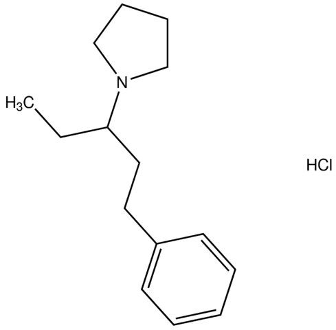 1-(1-ethyl-3-phenylpropyl)pyrrolidine hydrochloride
