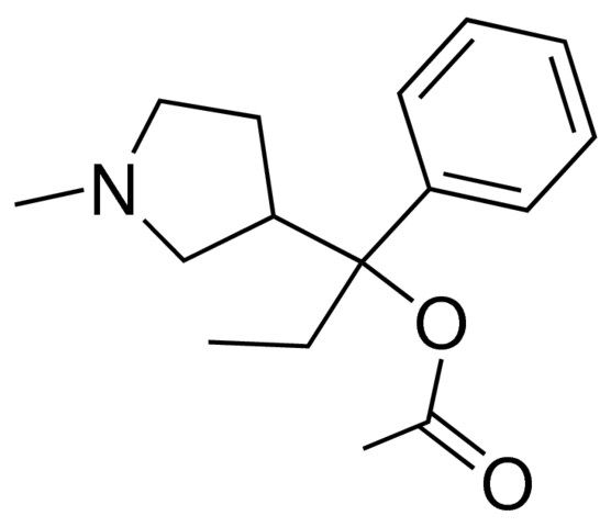 1-(1-methyl-3-pyrrolidinyl)-1-phenylpropyl acetate