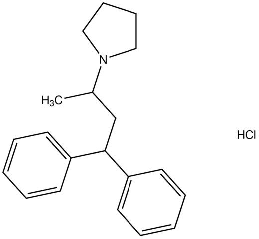 1-(1-methyl-3,3-diphenylpropyl)pyrrolidine hydrochloride