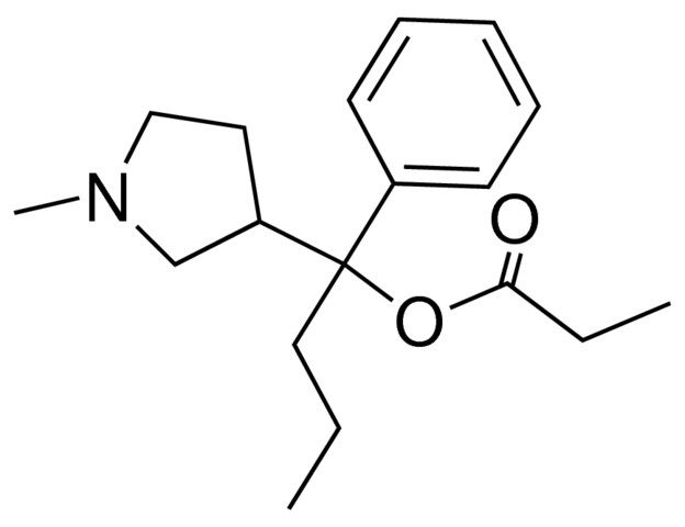 1-(1-methyl-3-pyrrolidinyl)-1-phenylbutyl propionate