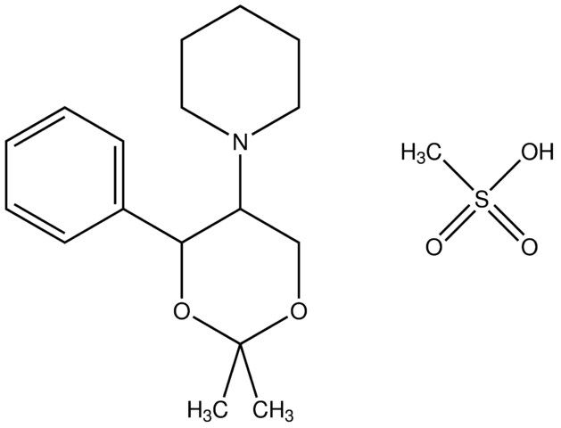 1-(2,2-dimethyl-4-phenyl-1,3-dioxan-5-yl)piperidine methanesulfonate