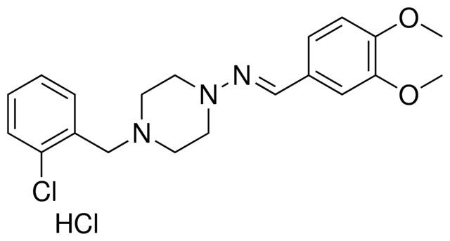 (4-(2-CL-BENZYL)-PIPERAZIN-1-YL)-(3,4-DIMETHOXY-BENZYLIDENE)AMINE, HYDROCHLORIDE
