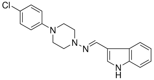 (4-(4-CHLORO-PHENYL)-PIPERAZIN-1-YL)-(1H-INDOL-3-YLMETHYLENE)-AMINE