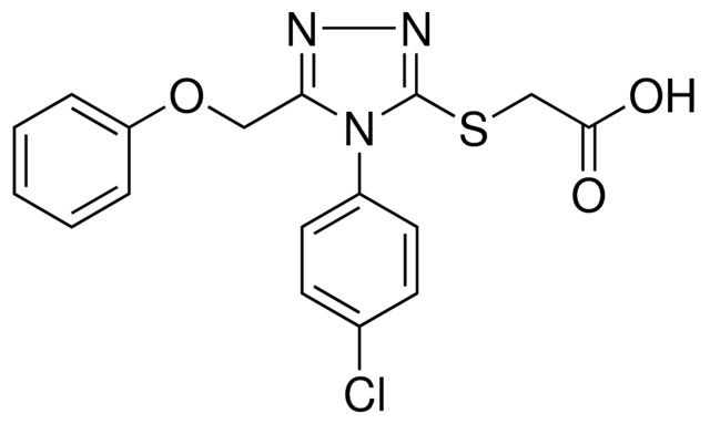 (4-(4-CHLORO-PHENYL)-5-PHENOXYMETHYL-4H-(1,2,4)TRIAZOL-3-YLSULFANYL)-ACETIC ACID