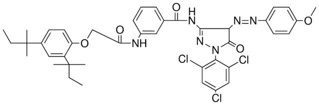 (DI-T-PENT-PHO)ACETAMIDO-(MEO-PH-AZO)-OXO-(TRICHLOROPHENYL)PYRAZOLINYL-BENZAMIDE