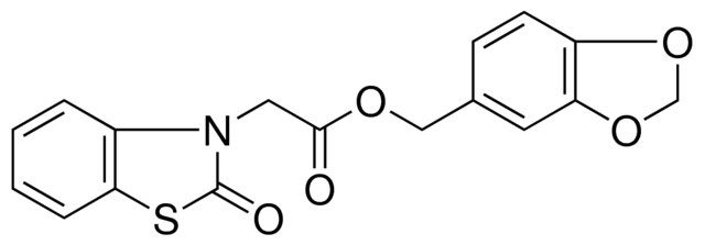 (2-OXO-BENZOTHIAZOL-3-YL)-ACETIC ACID BENZO(1,3)DIOXOL-5-YLMETHYL ESTER